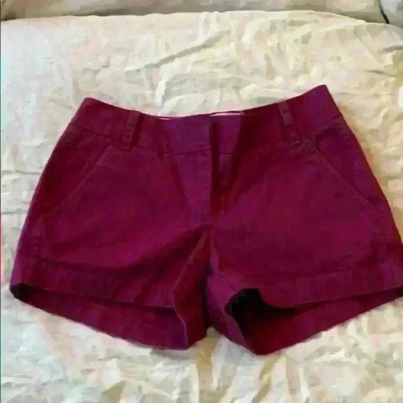 J.Crew maroon chino shorts - Picture 1 of 3
